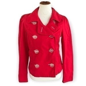 Periscope red double breasted jacket